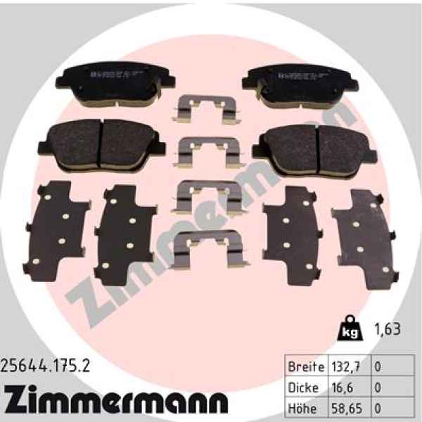 Zimmermann Bremsbeläge für HYUNDAI SONATA VI (YF) vorne