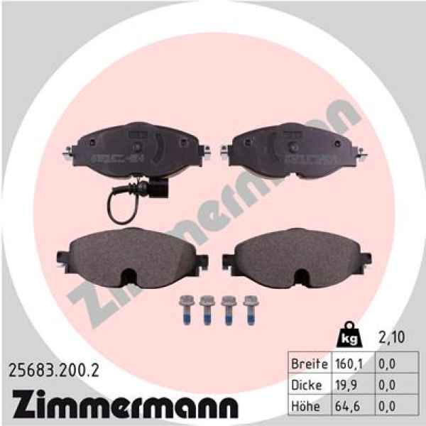 Zimmermann Brake pads for VW GOLF SPORTSVAN (AM1, AN1) front