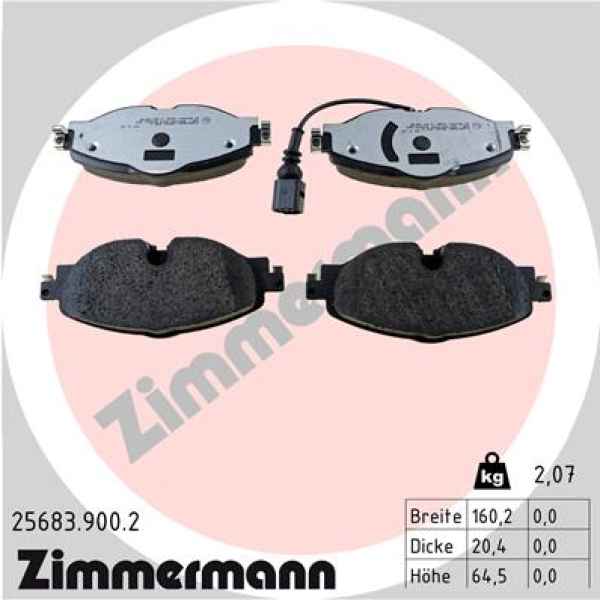 Zimmermann Brake pads for AUDI Q2 (GAB) front
