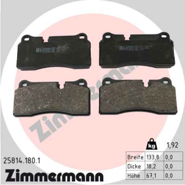 Zimmermann Bremsbeläge für BMW 2 Coupe (F22, F87) hinten