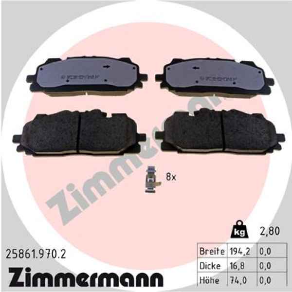 Zimmermann Brake pads for AUDI A7 Sportback (4KA) front