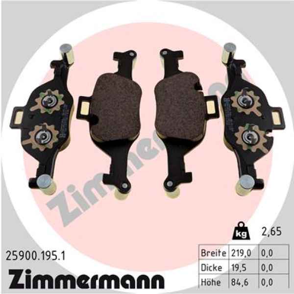 Zimmermann Brake pads for BMW X4 (G02, F98) front