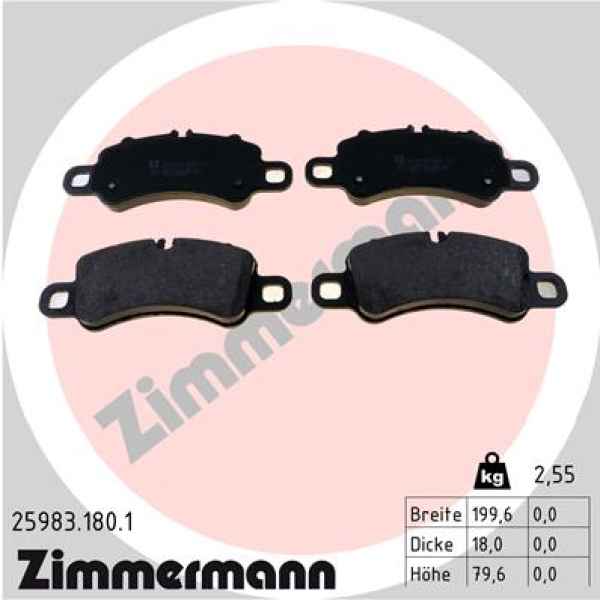 Zimmermann Brake pads for PORSCHE 718 BOXSTER (982) front