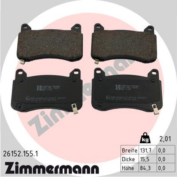 Zimmermann Brake pads for TESLA MODEL 3 (5YJ3) front