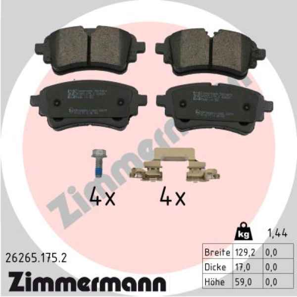Zimmermann Brake pads for AUDI A5 Sportback (F5A, F5F) rear