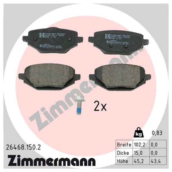 Zimmermann Brake pads for RENAULT CAPTUR II (HF_) rear