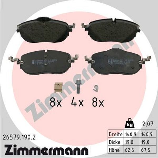 Zimmermann Brake pads for MERCEDES-BENZ C-KLASSE T-MODEL (S206) front