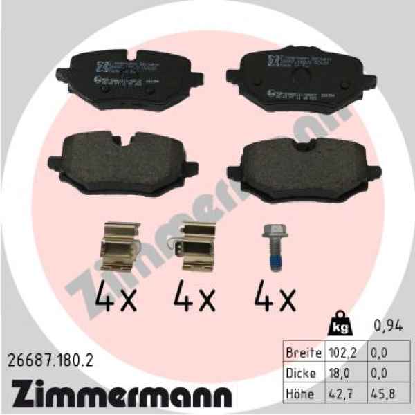 Zimmermann Brake pads for BMW X1 (U11) rear