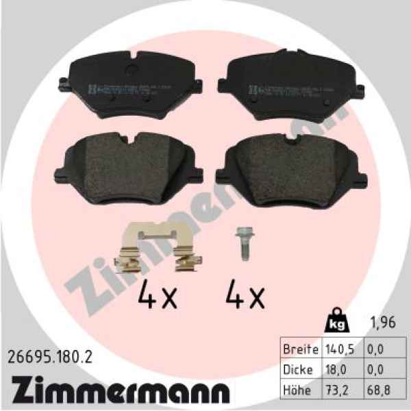 Zimmermann Brake pads for BMW 2 Active Tourer (U06) front