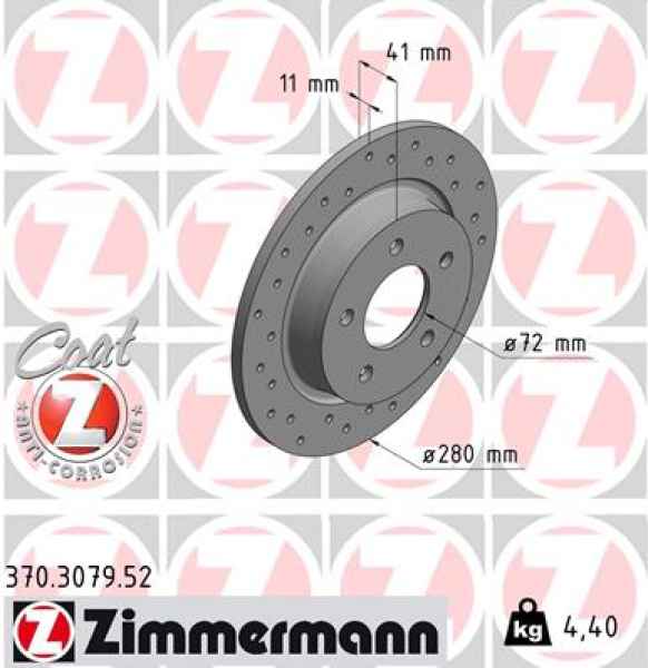 Zimmermann Sport Brake Disc for MAZDA 3 Stufenheck (BK) rear