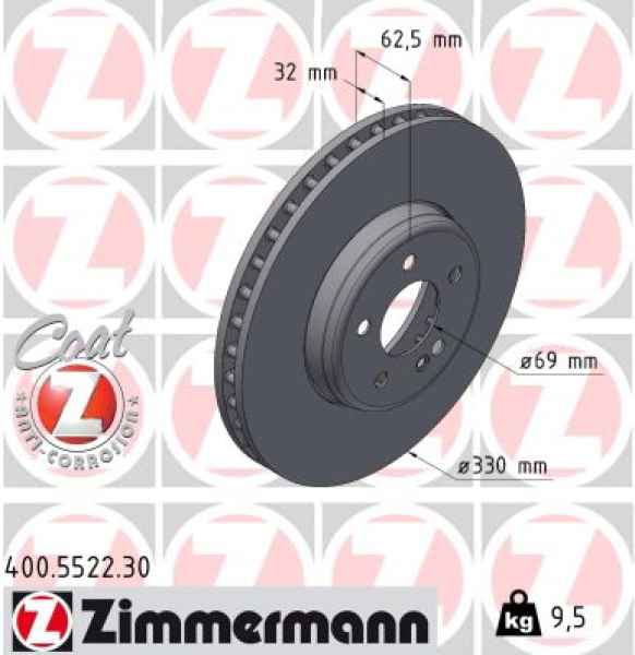 Zimmermann Bremsscheibe Formula S für MERCEDES-BENZ GLC Coupe (C253) vorne