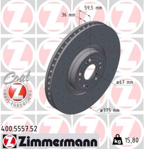 Zimmermann Sport Brake Disc for MERCEDES-BENZ GLE Coupe (C167) front