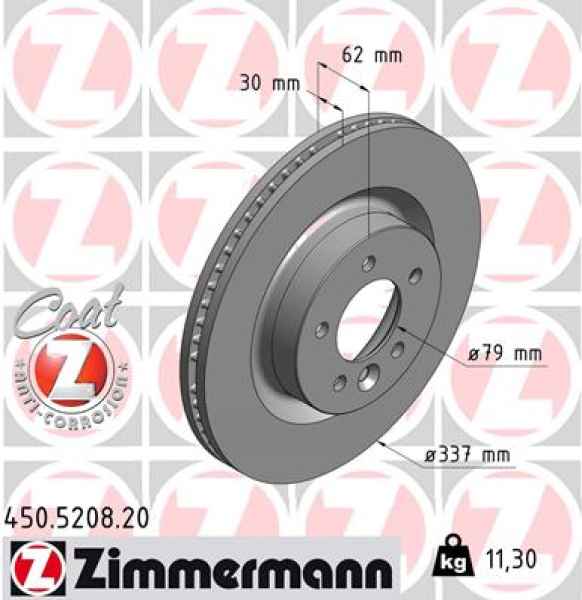 Zimmermann Bremsscheibe für LAND ROVER RANGE ROVER SPORT (L320) vorne