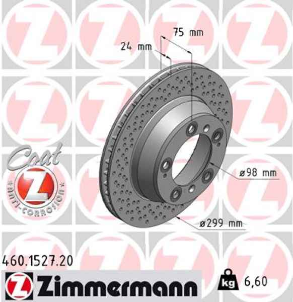 Zimmermann Bremsscheibe für PORSCHE 911 Cabriolet (996) hinten