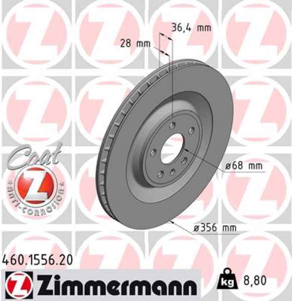 Zimmermann Brake Disc for PORSCHE MACAN (95B) rear