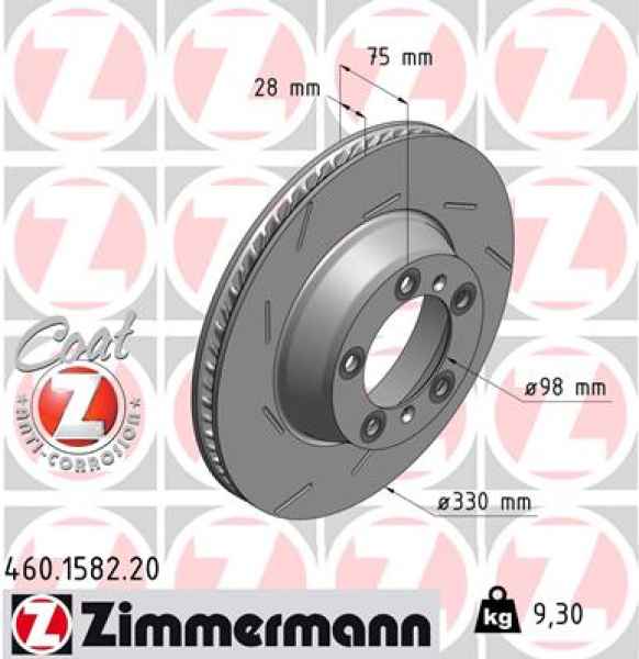 Zimmermann Brake Disc for PORSCHE PANAMERA (970) rear left