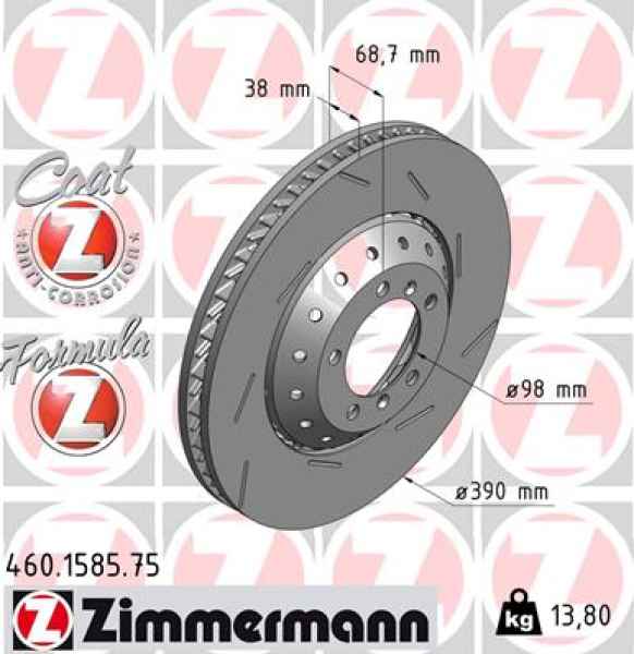 Zimmermann Brake Disc for PORSCHE PANAMERA (970) front right