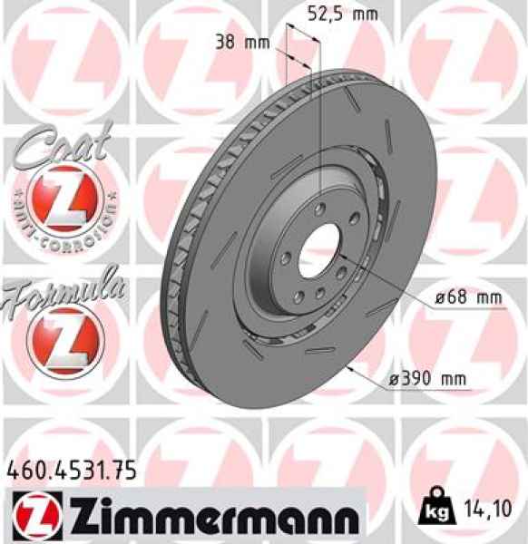 Zimmermann Brake Disc for PORSCHE MACAN (95B) front right