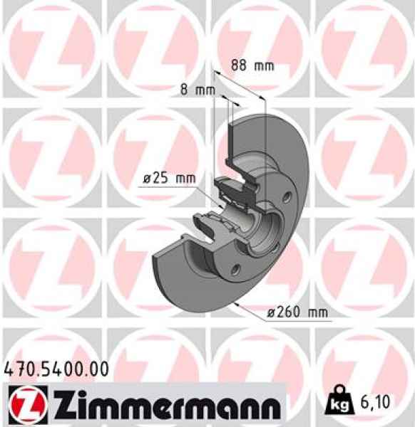 Zimmermann Brake Disc for RENAULT FLUENCE (L3_) rear