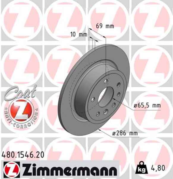 Zimmermann Bremsscheibe für SAAB 9-5 (YS3E) hinten