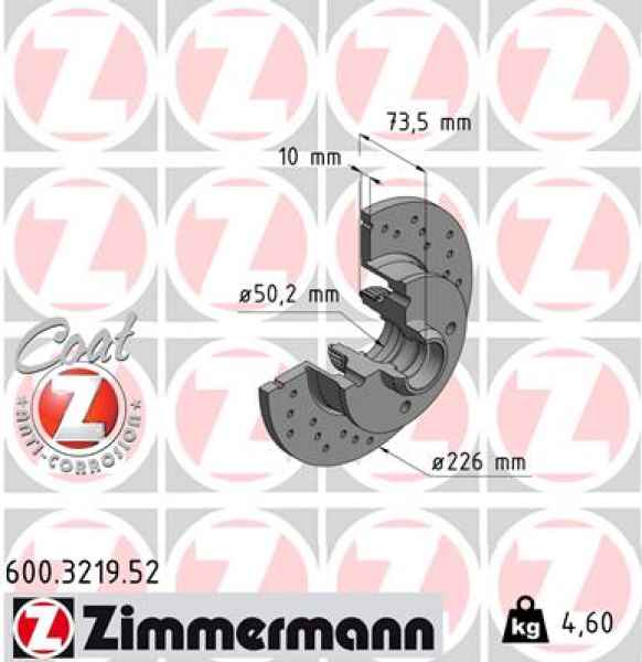 Zimmermann Sport Brake Disc for SEAT IBIZA II (6K1) rear