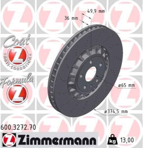 Zimmermann Brake Disc for CUPRA FORMENTOR (KM7) front